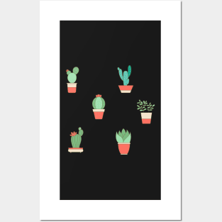 6pcs Cactus & Succulent Sticker Sheet Posters and Art